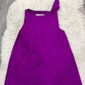 Susana Monaco boat neck purple dress